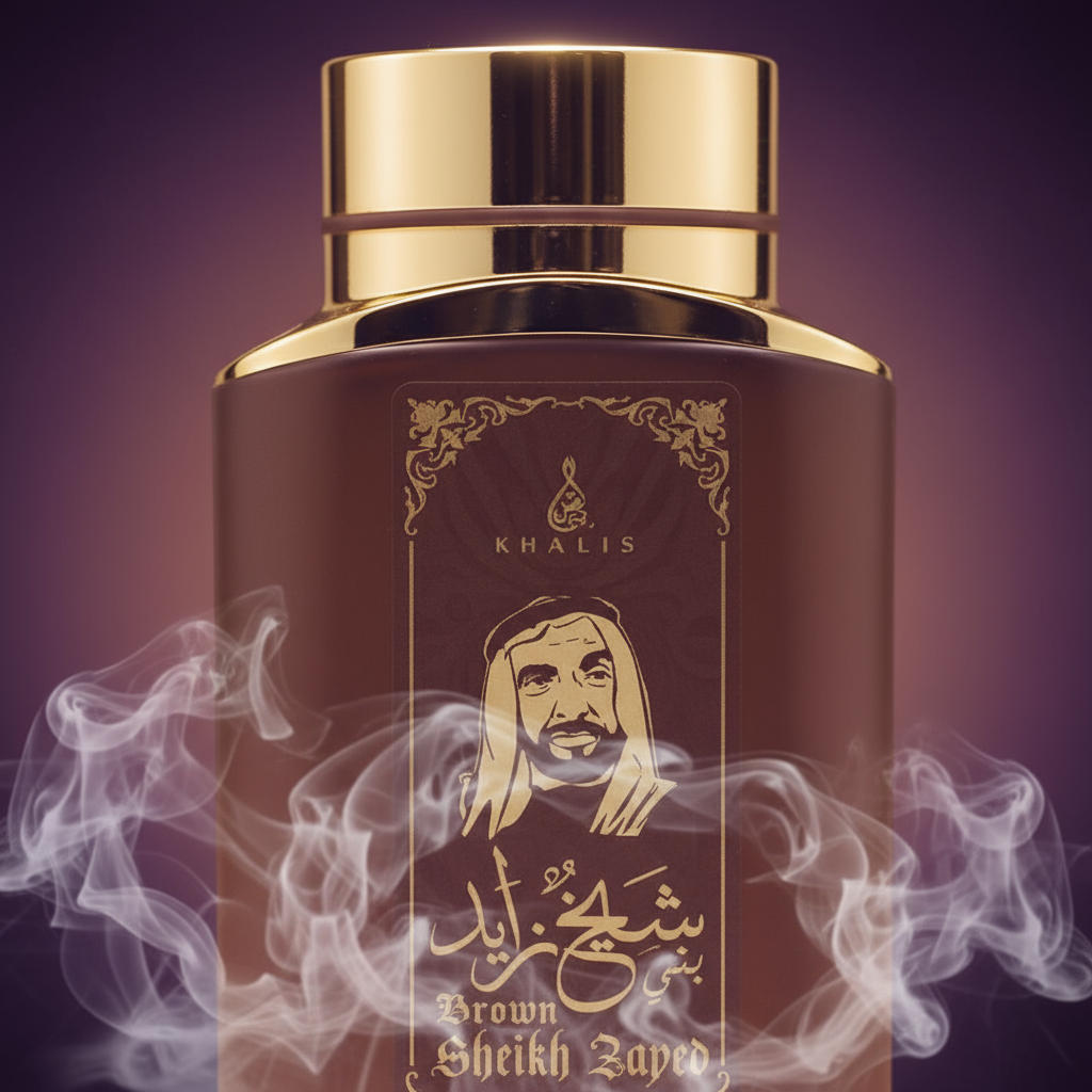 100 ml Eau de Perfume SHEIKH ZAYED BROWN Oud és Vanília Illat Férfiaknak 3 