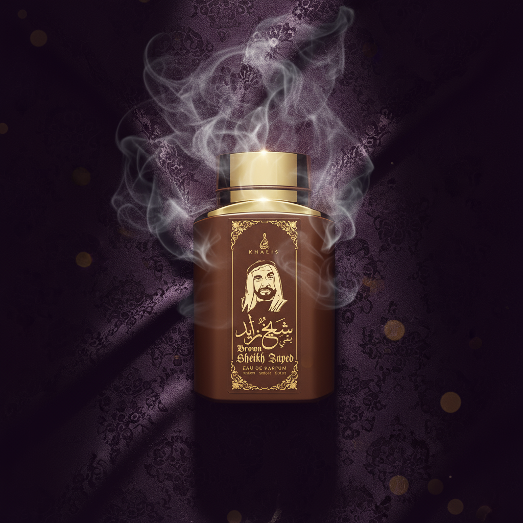 100 ml Eau de Perfume SHEIKH ZAYED BROWN Oud és Vanília Illat Férfiaknak 4 