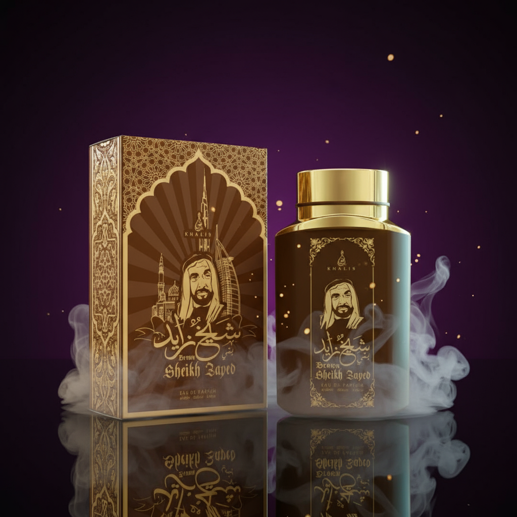 100 ml Eau de Perfume SHEIKH ZAYED BROWN Oud és Vanília Illat Férfiaknak 1 