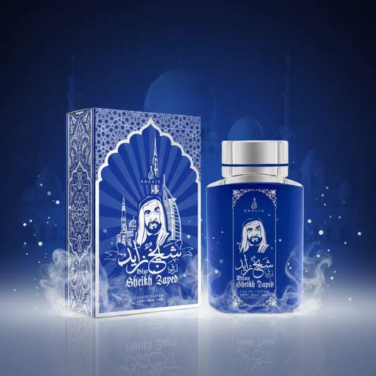 100 ml Eau de Perfume SHEIKH ZAYED BLUE Pézsmás Oud Illat Férfiaknak