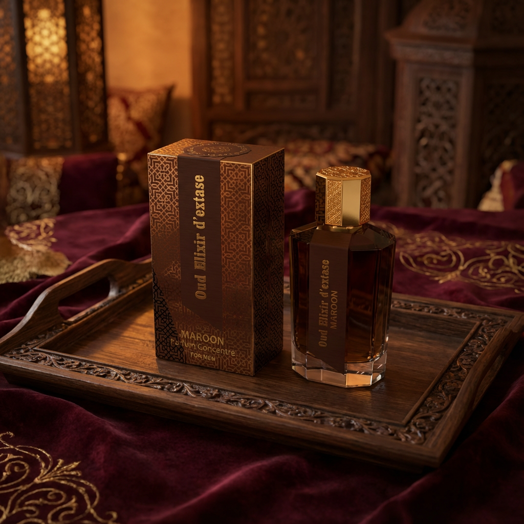 EDP 100 ml "Oud Elixir D’extase Maroon" – keleties-fás illat 2 