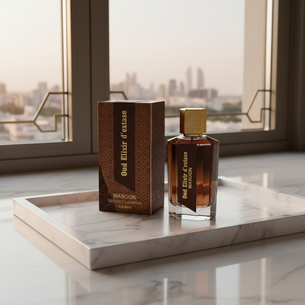 EDP 100 ml "Oud Elixir D’extase Maroon" – keleties-fás illat 5 