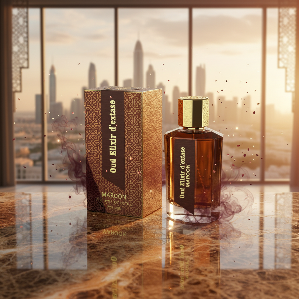 EDP 100 ml "Oud Elixir D’extase Maroon" – keleties-fás illat 1 