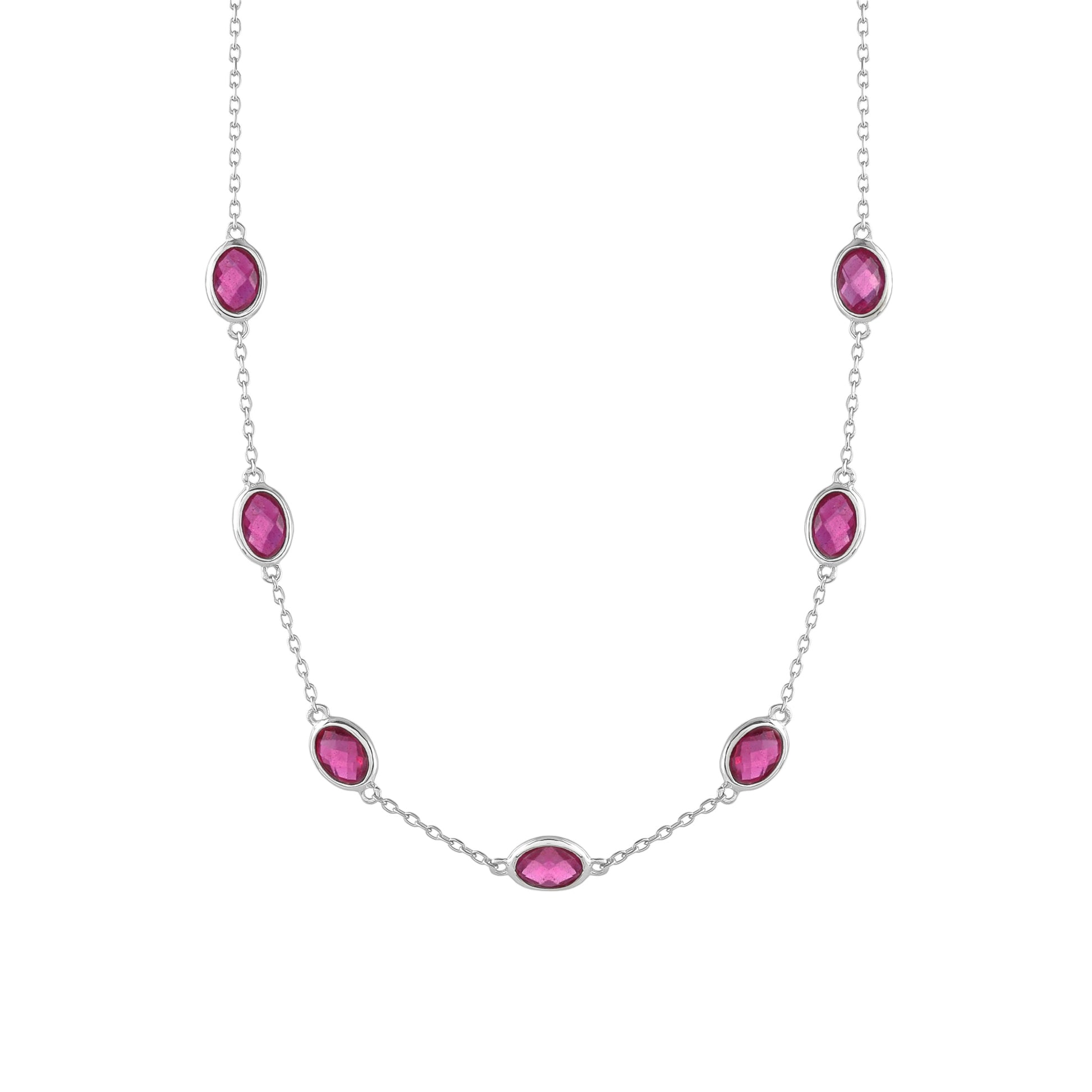 Ezüst Nyaklánc Thai Rubinnal 1 