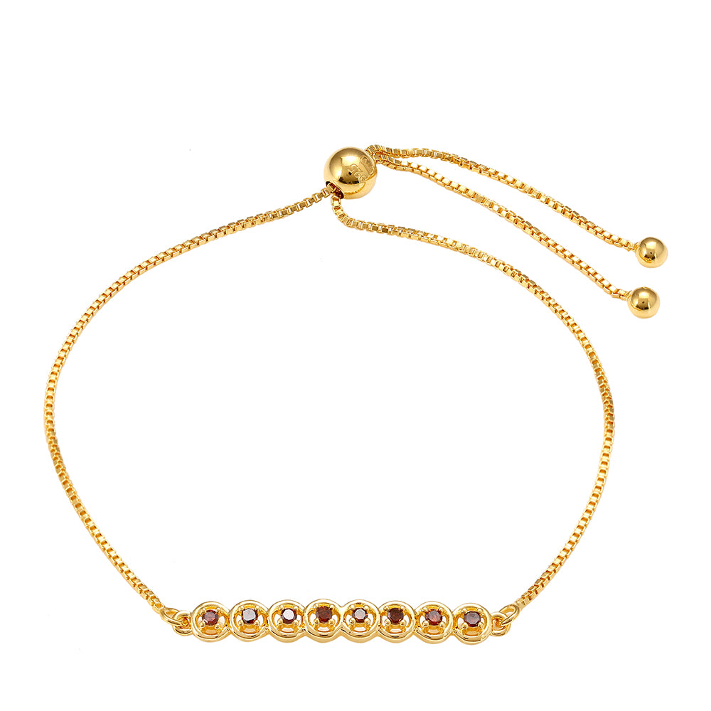 Arannyal Bevont Ezüst Karkötő Vörös Gyémánttal