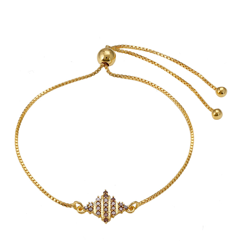 Arannyal Bevont Ezüst Karkötő Vörös Gyémánttal