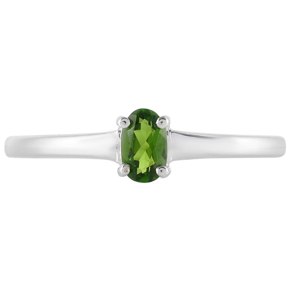 Ezüst Gyűrű Króm Diopsziddal