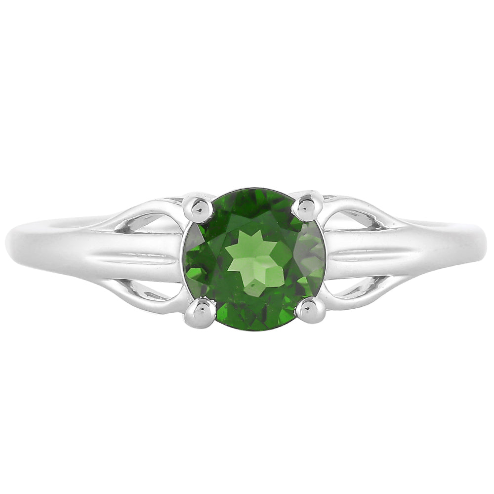 Ezüst Gyűrű Króm Diopsziddal