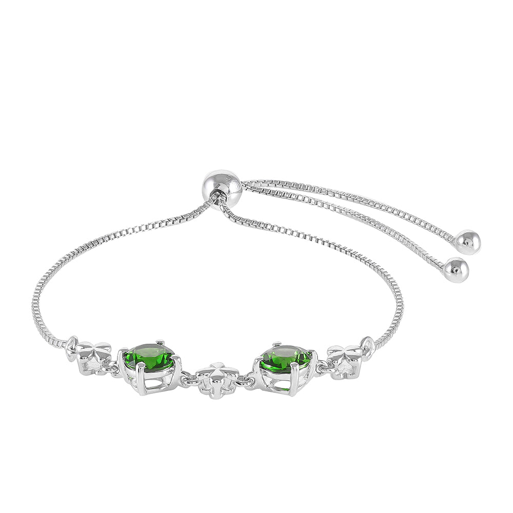 Ezüst Karkötő Króm Diopsziddal 2 