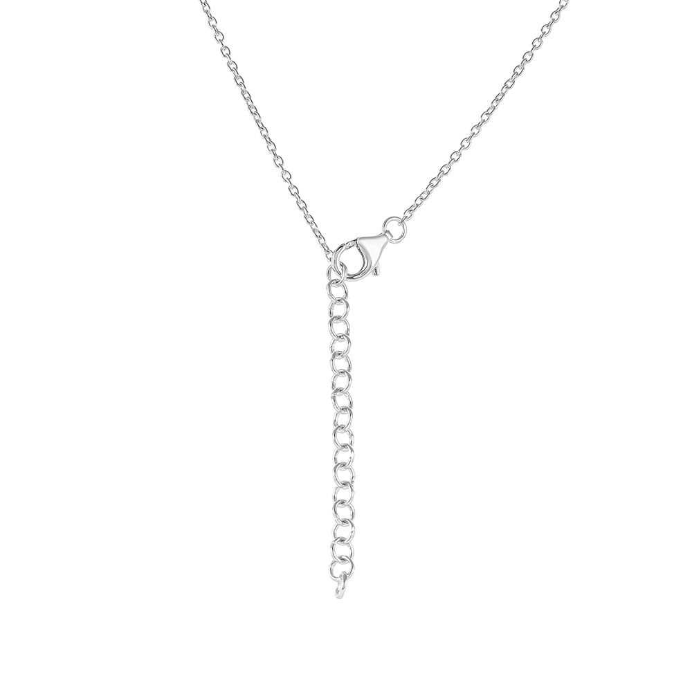 Ezüst Nyaklánc Króm Diopsziddal és Fehér Topázzal