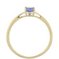 9 Karátos Arany Gyűrű "AAA" Osztályú Tanzanittal