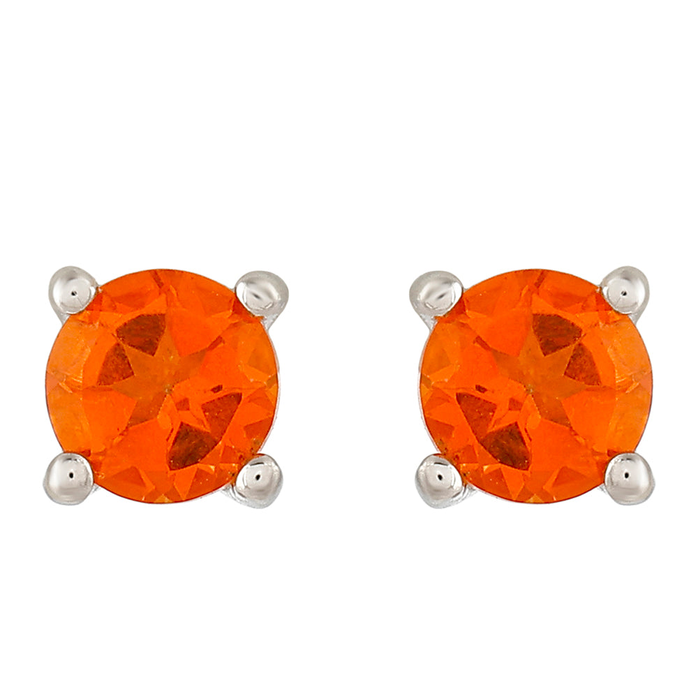 Ezüst Fülbevaló Padparadschai Kvarccal 1 