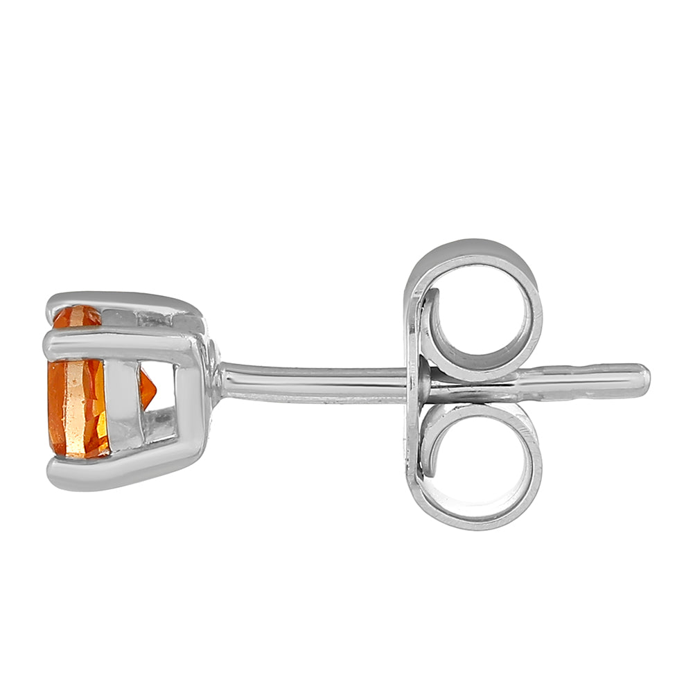 Ezüst Fülbevaló Padparadschai Kvarccal 2 