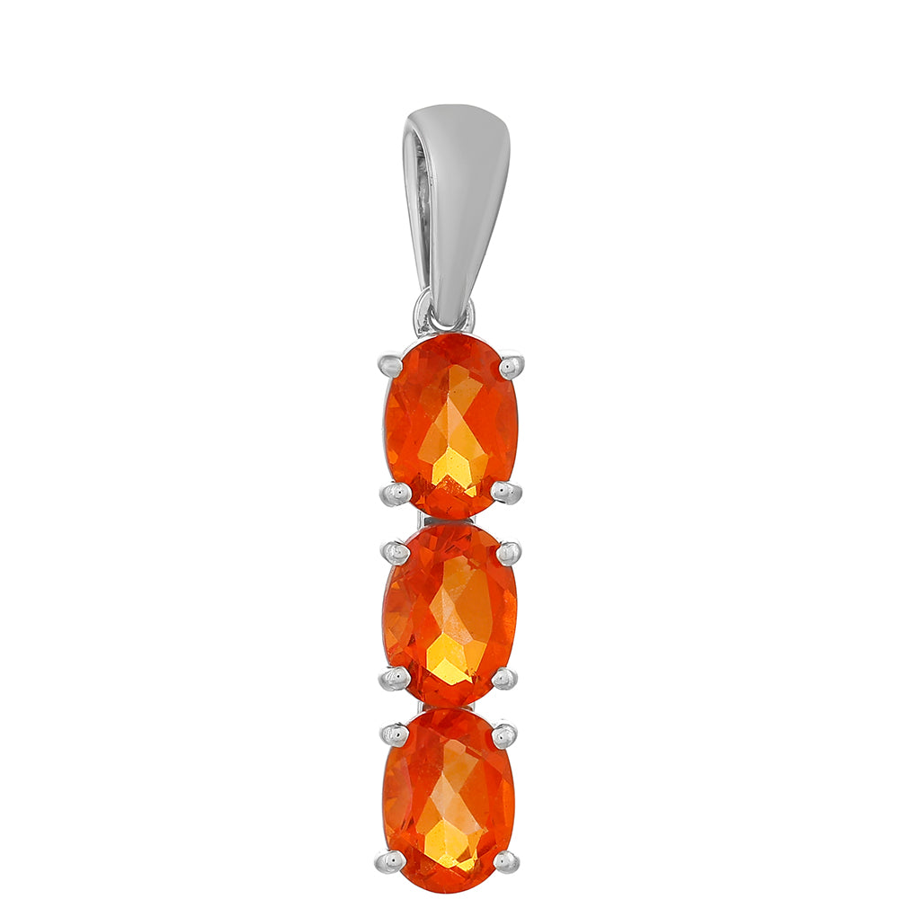 Ezüst Medál Padparadschai Kvarccal 1 