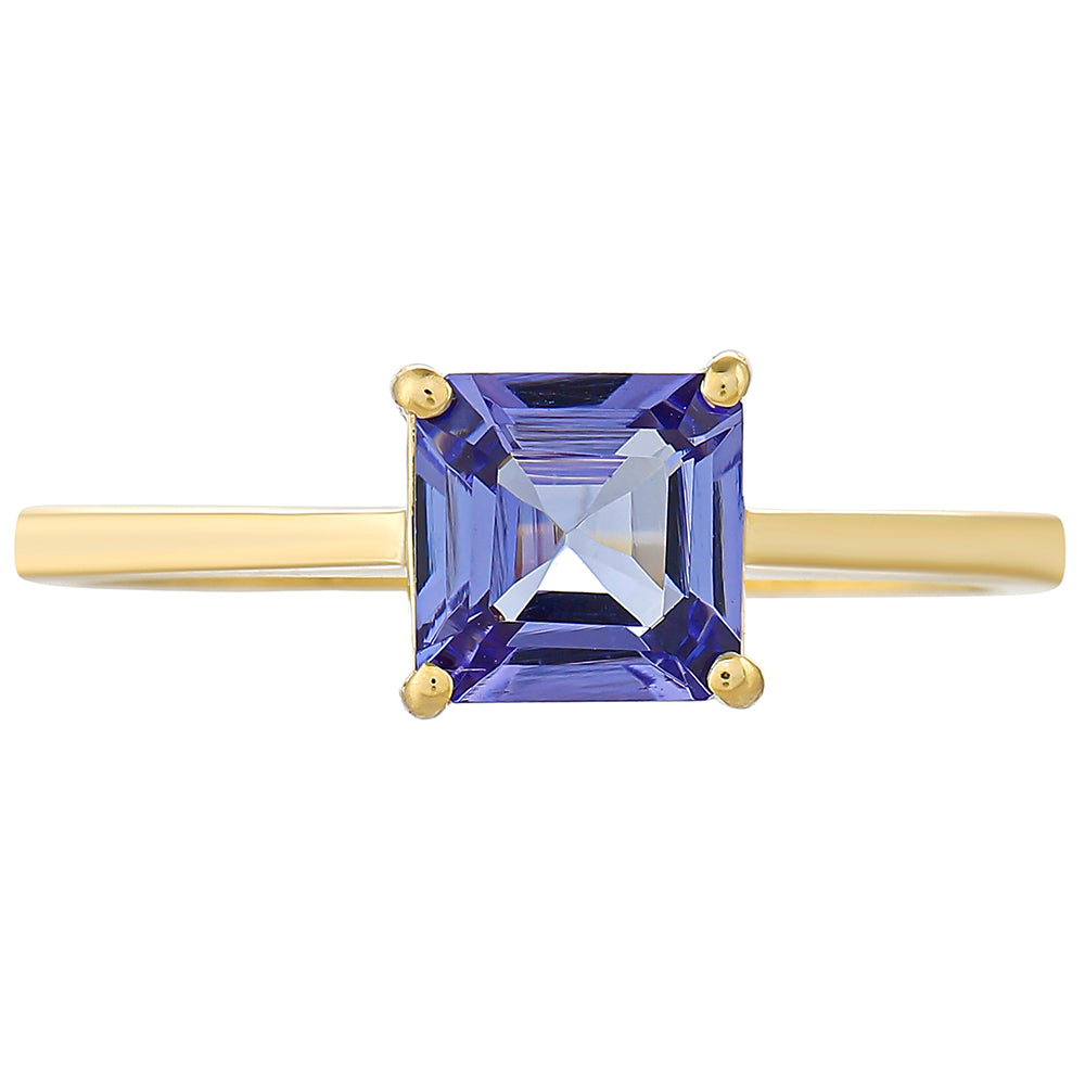 9 Karátos Arany Gyűrű "AAA" Osztályú Tanzanittal 1 