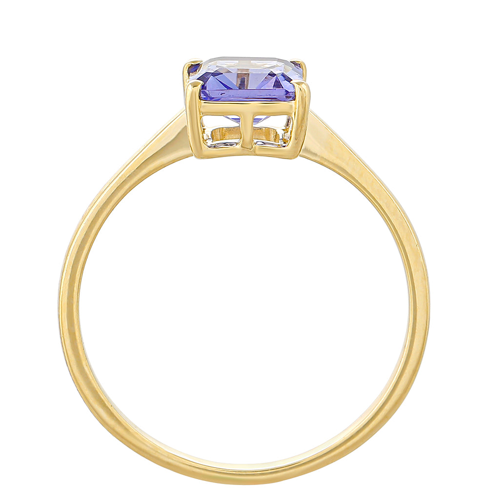 9 Karátos Arany Gyűrű "AAA" Osztályú Tanzanittal 4 