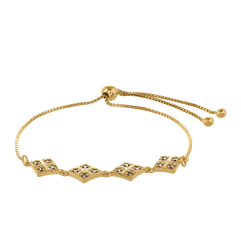 Arannyal Bevont Ezüst Karkötő Zöld Gyémánttal 2 