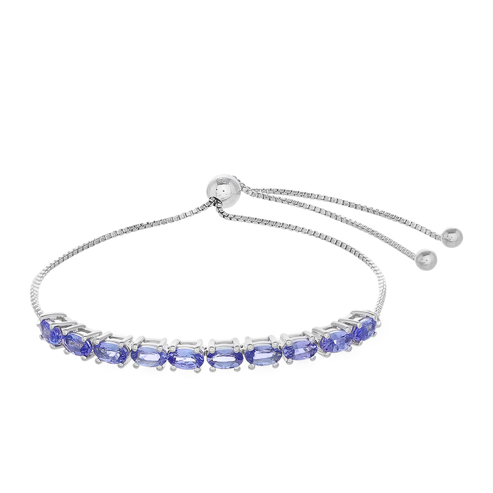 Ezüst Karkötő "AAA" Osztályú Tanzanittal 1 