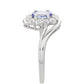 Ezüst Gyűrű "AAA" Osztályú Tanzanittal és Fehér Topázzal