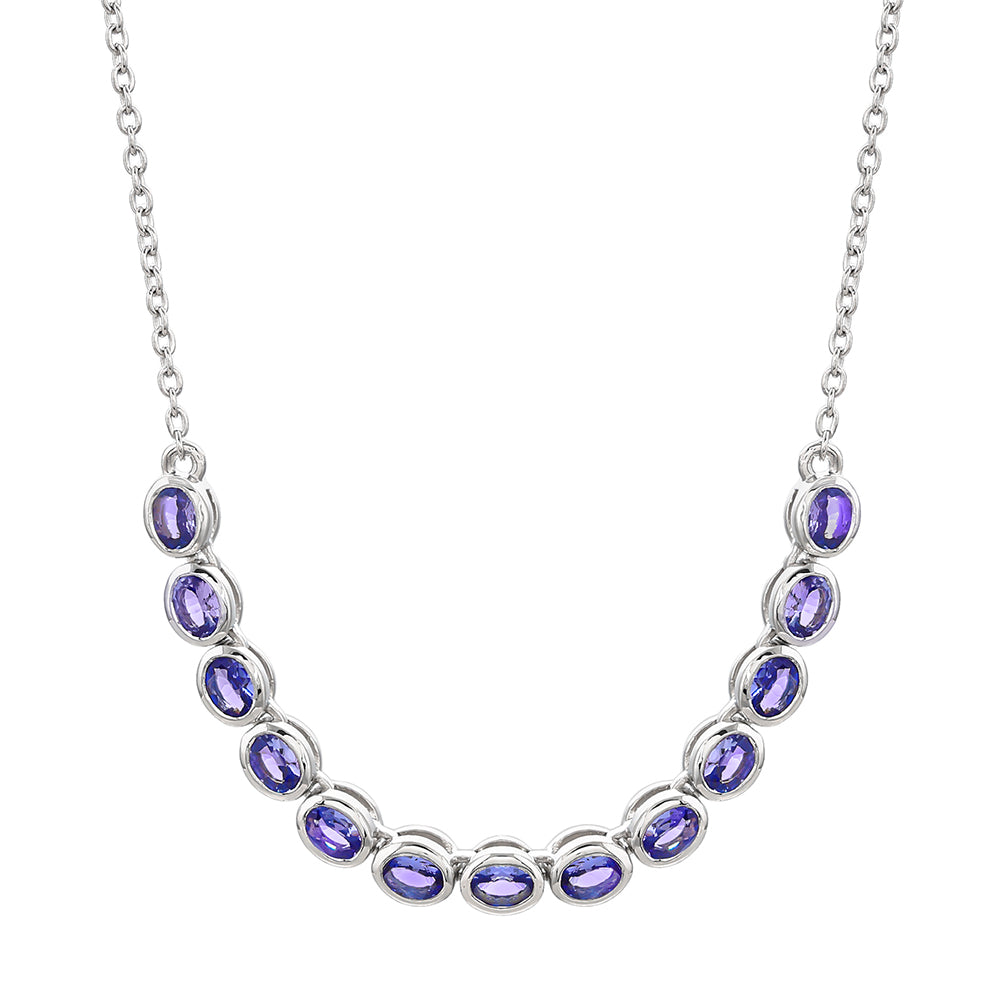 Ezüst Nyaklánc "AAA" Osztályú Tanzanittal 1 