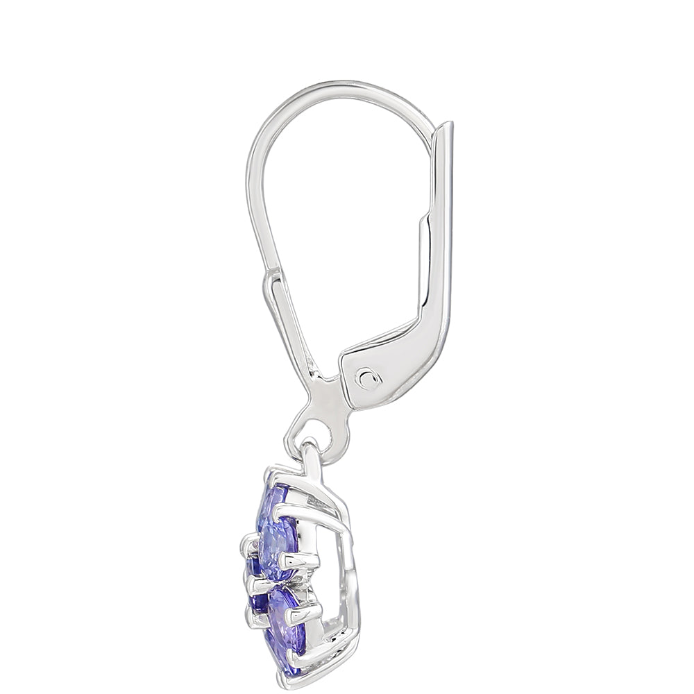 Ezüst Fülbevaló "AAA" Osztályú Tanzanittal