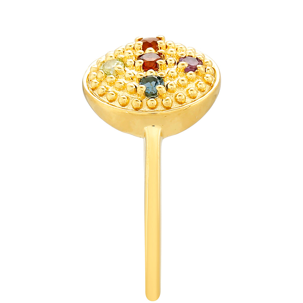 Arannyal Bevont Ezüst Gyűrű Ametiszttel és Madeirai Citrinnel 3 