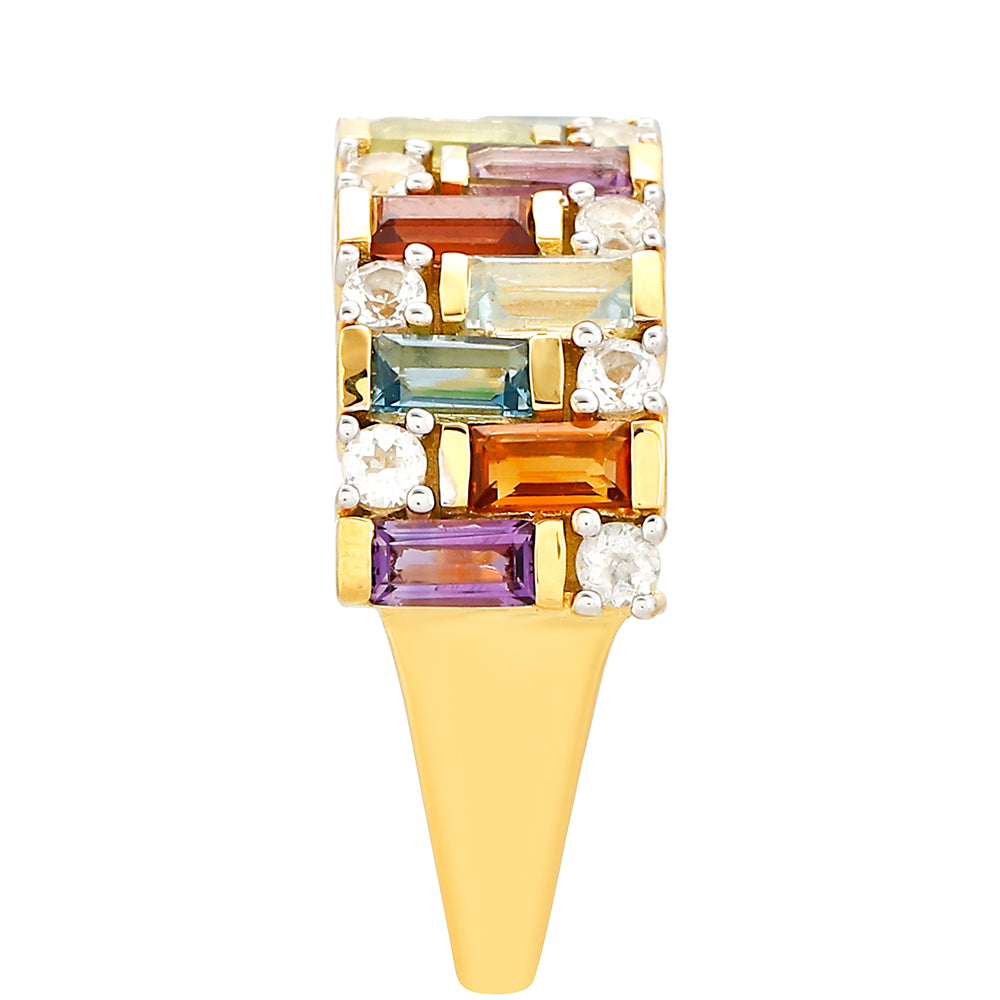 Arannyal Bevont Ezüst Gyűrű Ametiszttel és Citrinnel 3 