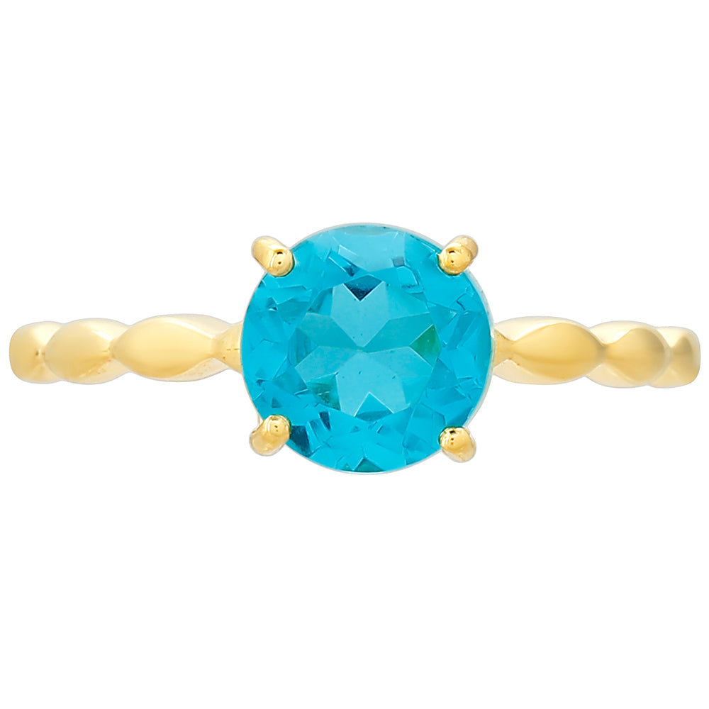 Arannyal Bevont Ezüst Gyűrű Paraiba Kvarccal 1 