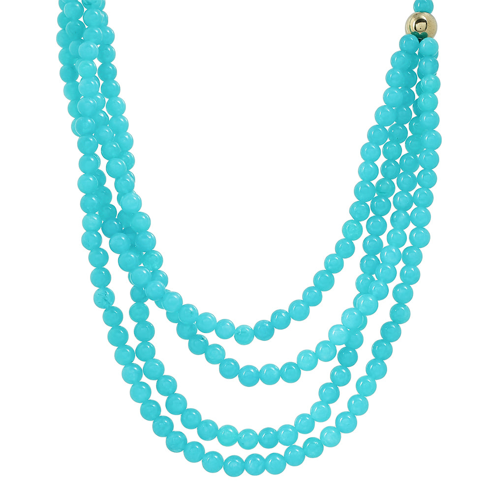 Nugget Nyaklánc Paraiba Kvarccal és Arany színű Hematittal