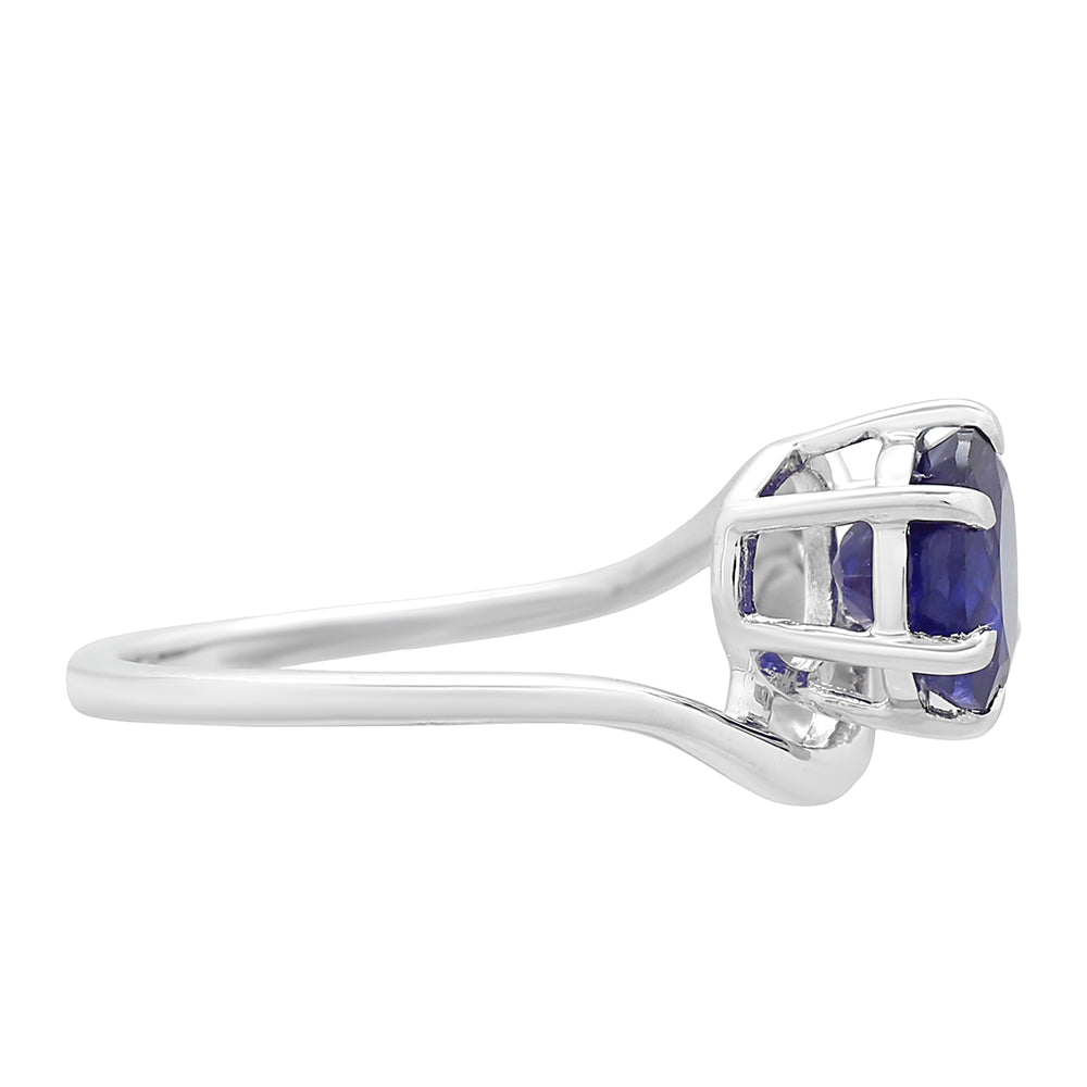 Ezüst Gyűrű Thai Zafírral és Fehér Édesvízi Kagylógyönggyel 2 