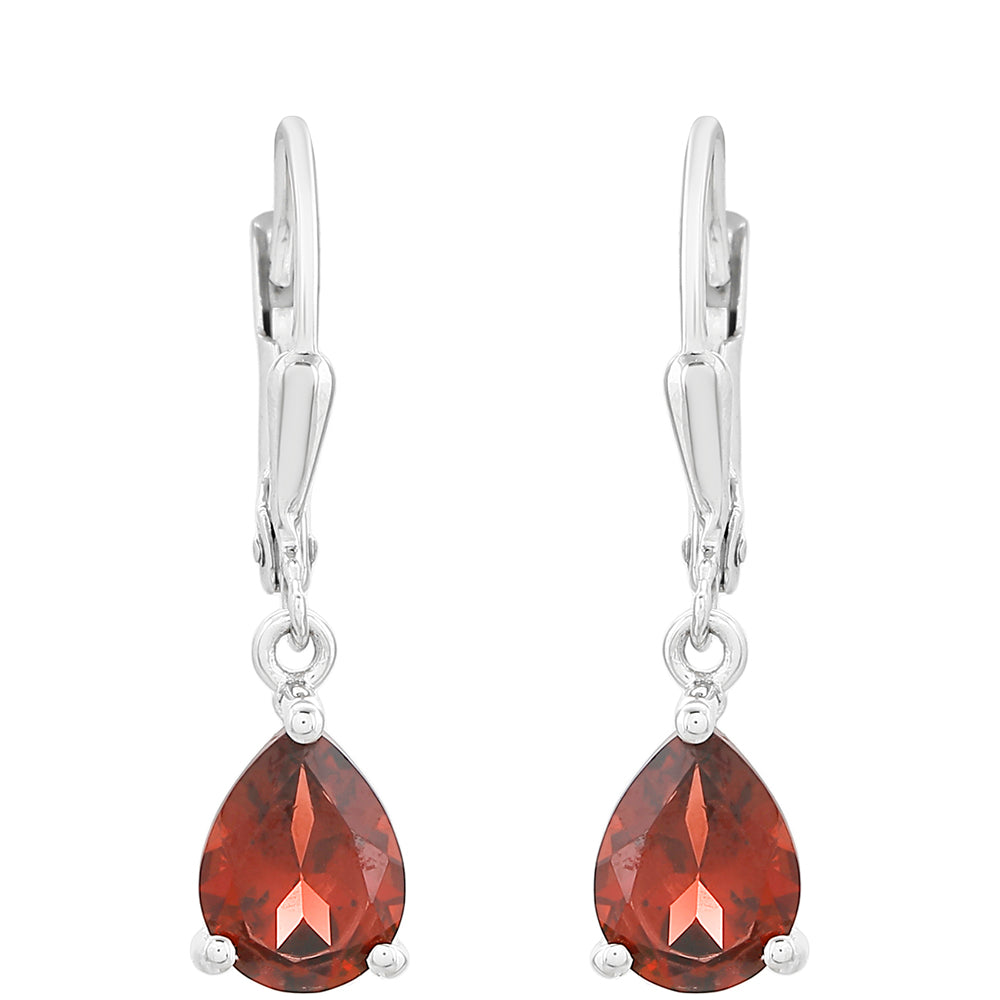 Ezüst Fülbevaló Gránáttal 1 