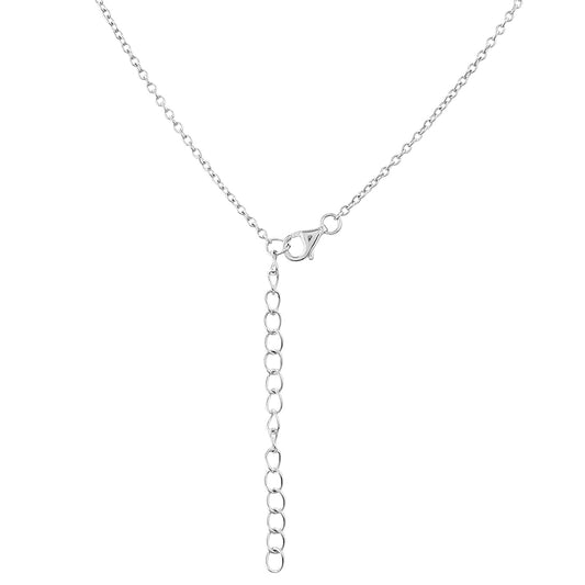 Ezüst Nyaklánc Gránáttal és Fehér Topázzal