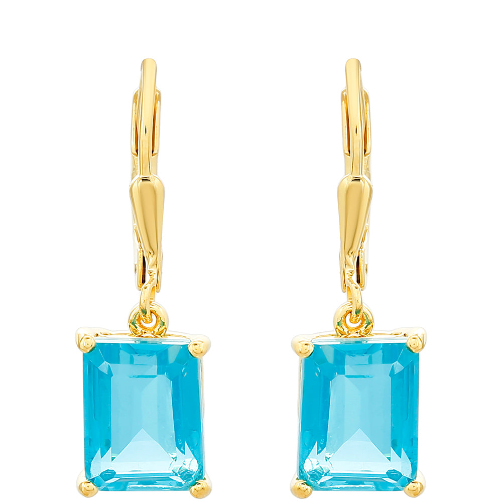 Arannyal Bevont Ezüst Fülbevaló Paraiba Kvarccal 1 