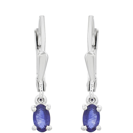 Ezüst Fülbevaló Thai Zafírral