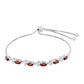 Ezüst Karkötő Gránáttal és Fehér Topázzal