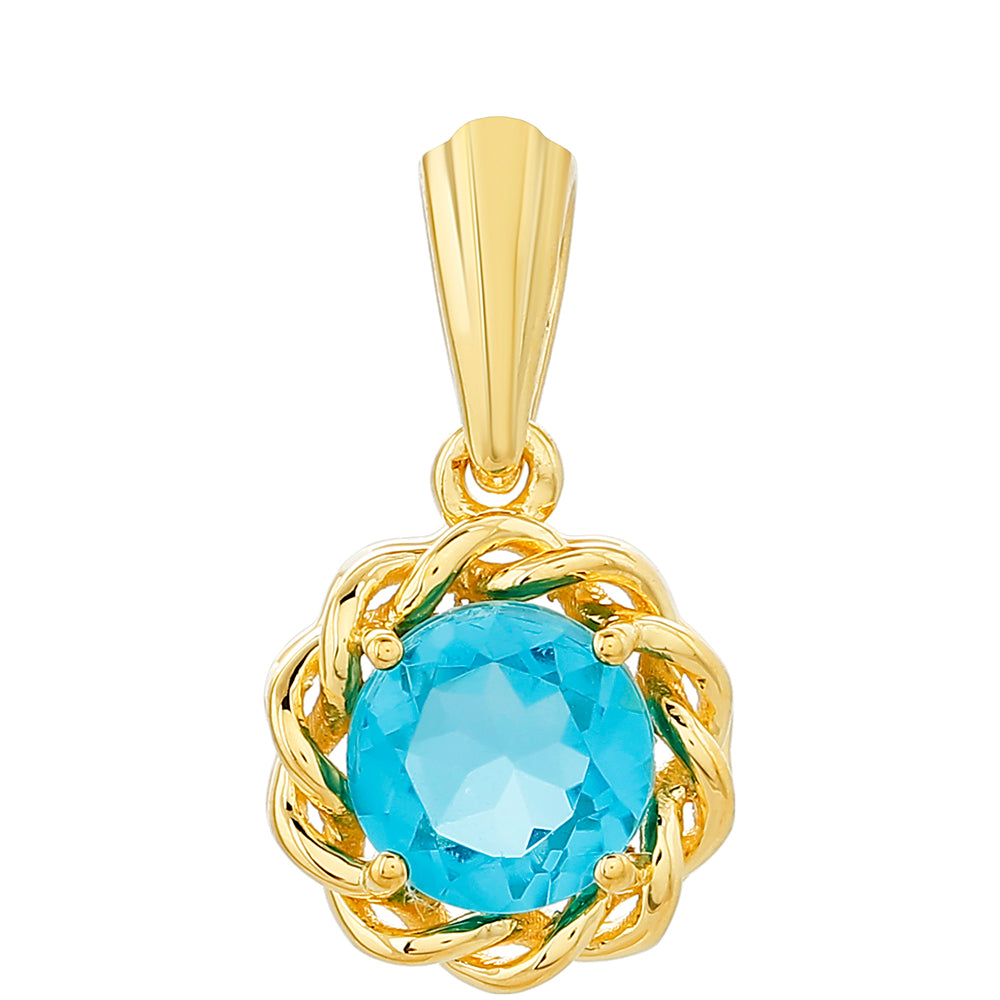 Arannyal Bevont Ezüst Medál Paraiba Kvarccal 1 