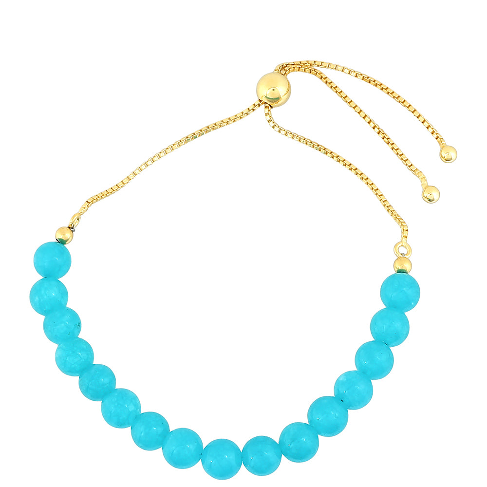 Arannyal Bevont Ezüst Karkötő Paraiba Kvarccal 1 