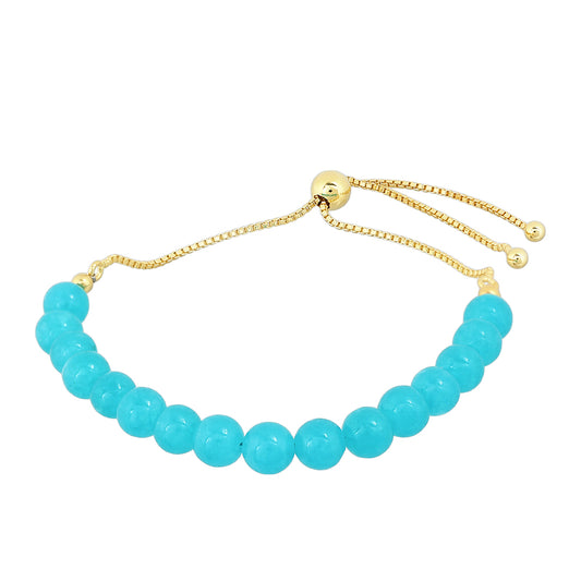 Arannyal Bevont Ezüst Karkötő Paraiba Kvarccal