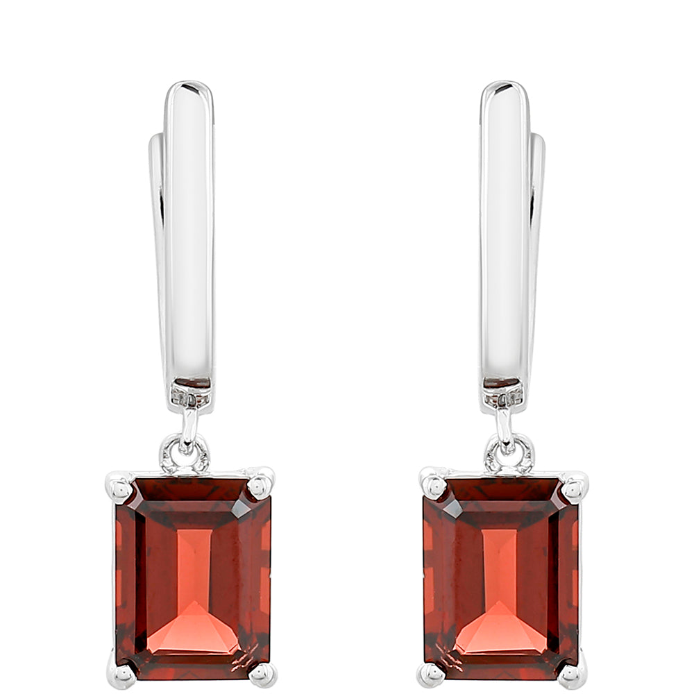 Ezüst Fülbevaló Gránáttal