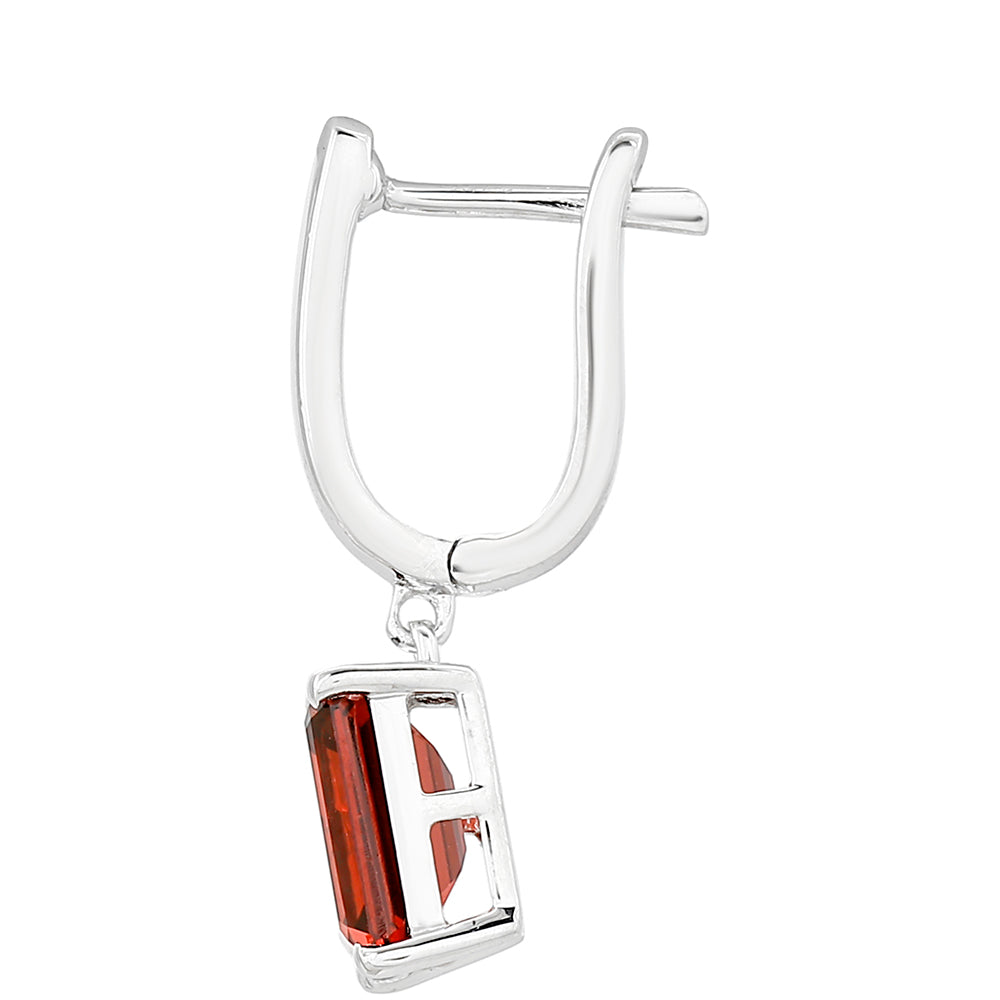 Ezüst Fülbevaló Gránáttal 2 