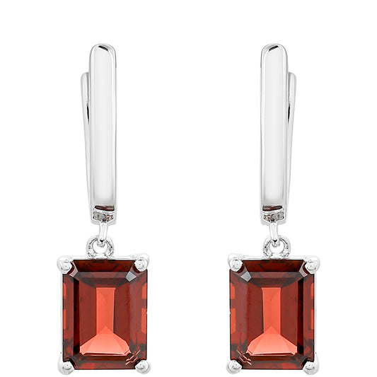 Ezüst Fülbevaló Gránáttal