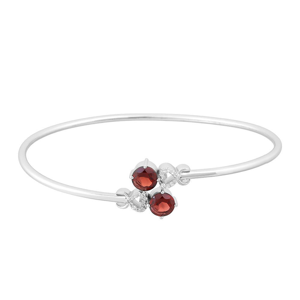 Ezüst Karperec Gránáttal és Fehér Topázzal 1 