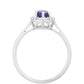 Ezüst Gyűrű Thai Zafírral és Fehér Topázzal