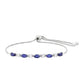 Ezüst Karkötő Thai Zafírral és Fehér Topázzal