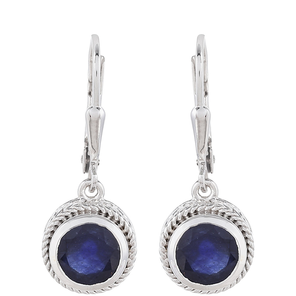 Ezüst Fülbevaló Thai Zafírral 1 