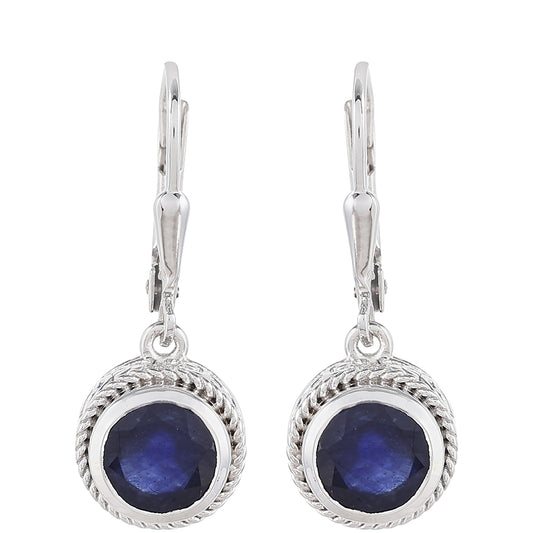 Ezüst Fülbevaló Thai Zafírral