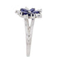 Ezüst Gyűrű Thai Zafírral és Fehér Topázzal