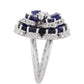 Ezüst Gyűrű Thai Zafírral és Fehér Topázzal