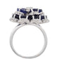 Ezüst Gyűrű Thai Zafírral és Fehér Topázzal