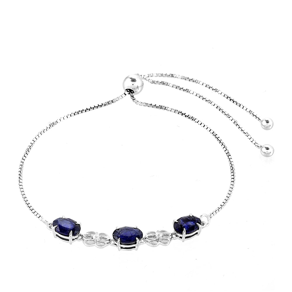 Ezüst Karkötő Thai Zafírral és Fehér Topázzal 1 